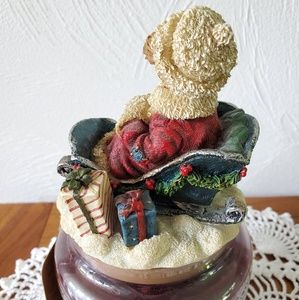 Boyds Bears Accents - Boyd's Bear Christmas Sleigh Yankee Candle Topper Boyds Bears Accents - Boyd's Bear Christmas Sleigh Yankee Candle Topper